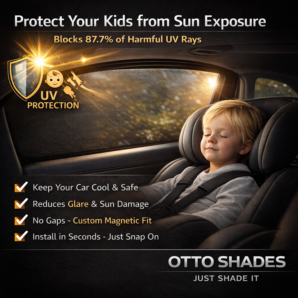 OTTO Shades Custom Magnetic Mesh Sunshade for Mazda CX-3 2015-2026, Side, Rear & Port Windows Sun Blind for Baby Protection