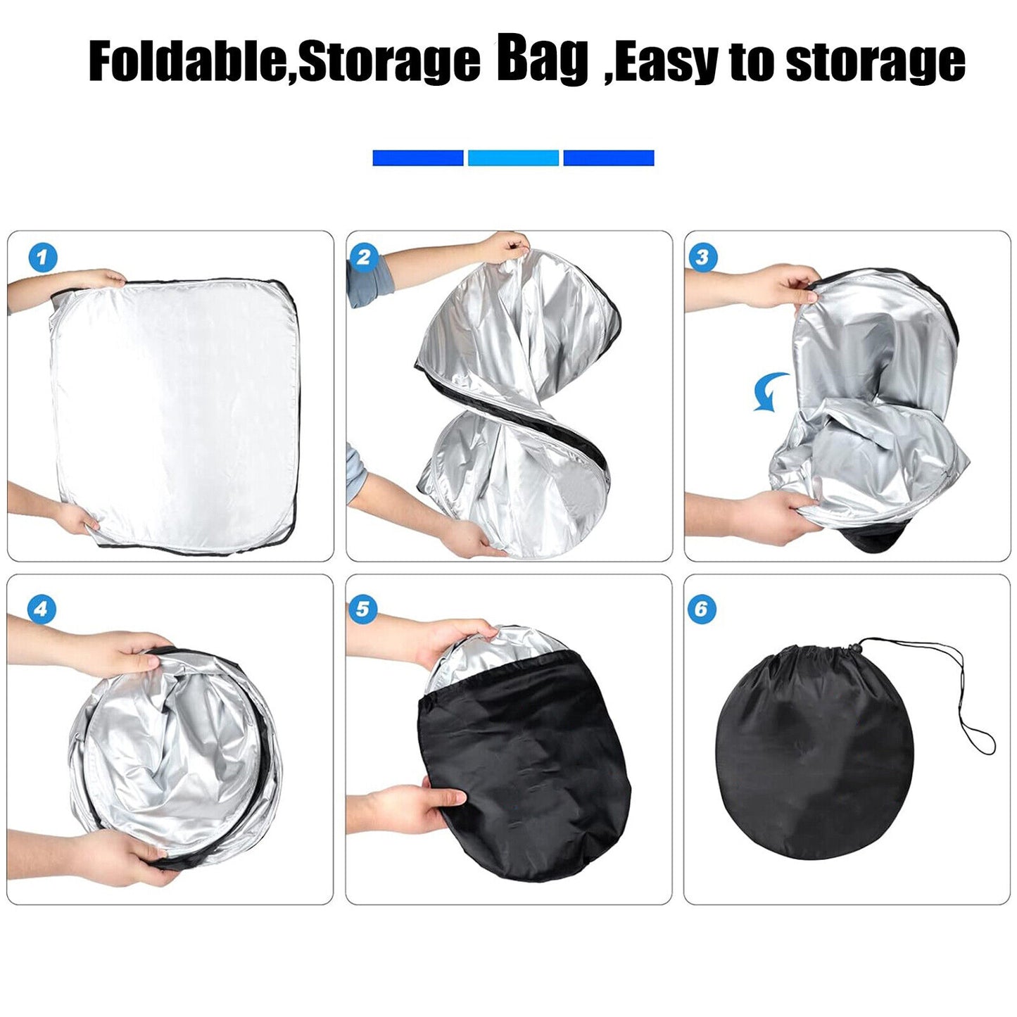 6-Layer Windscreen Sun Shade for Tesla Model 3 2017-2025 | Custom-Fit, Foldable, UV & Heat Shield OTTO SHADES