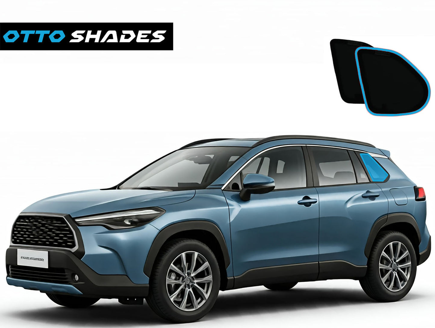 OTTO Shades Custom Magnetic Mesh Sunshade for Toyota Corolla Cross 2021-2025, Side, Rear & Port Windows Sun Blind for Baby Protection