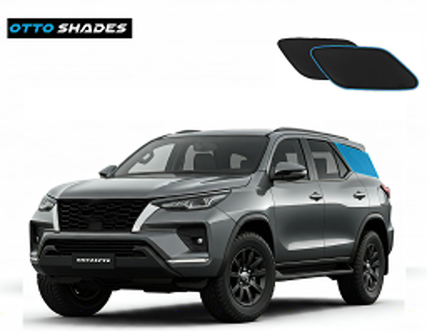 OTTO SHADES Custom Magnetic Mesh Sunshade for Toyota Fortuner 2015-2025, Side, Rear & Port Windows Sun Blind for Baby Protection