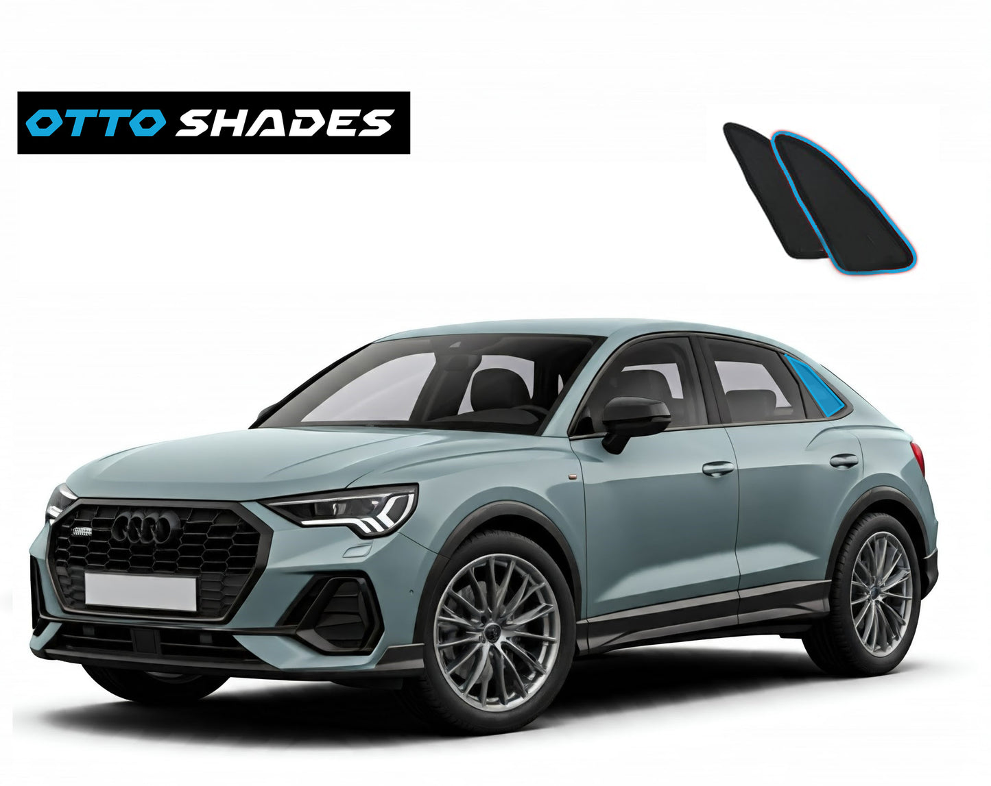 OTTO Shades Custom Magnetic Mesh Sunshade for Audi Q3 2019-2025, Side, Rear & Port Windows Sun Blind for Baby Protection