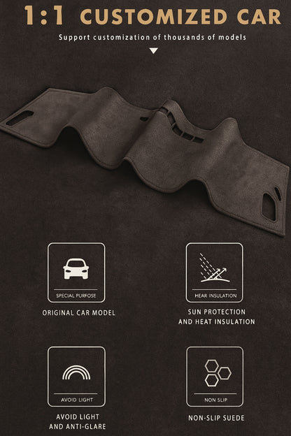 Dash Mat for GWM Ora 2022-2025 Luxury Suede Non-Slip Dashboard Cover Pad Interior Accessories Dashmat