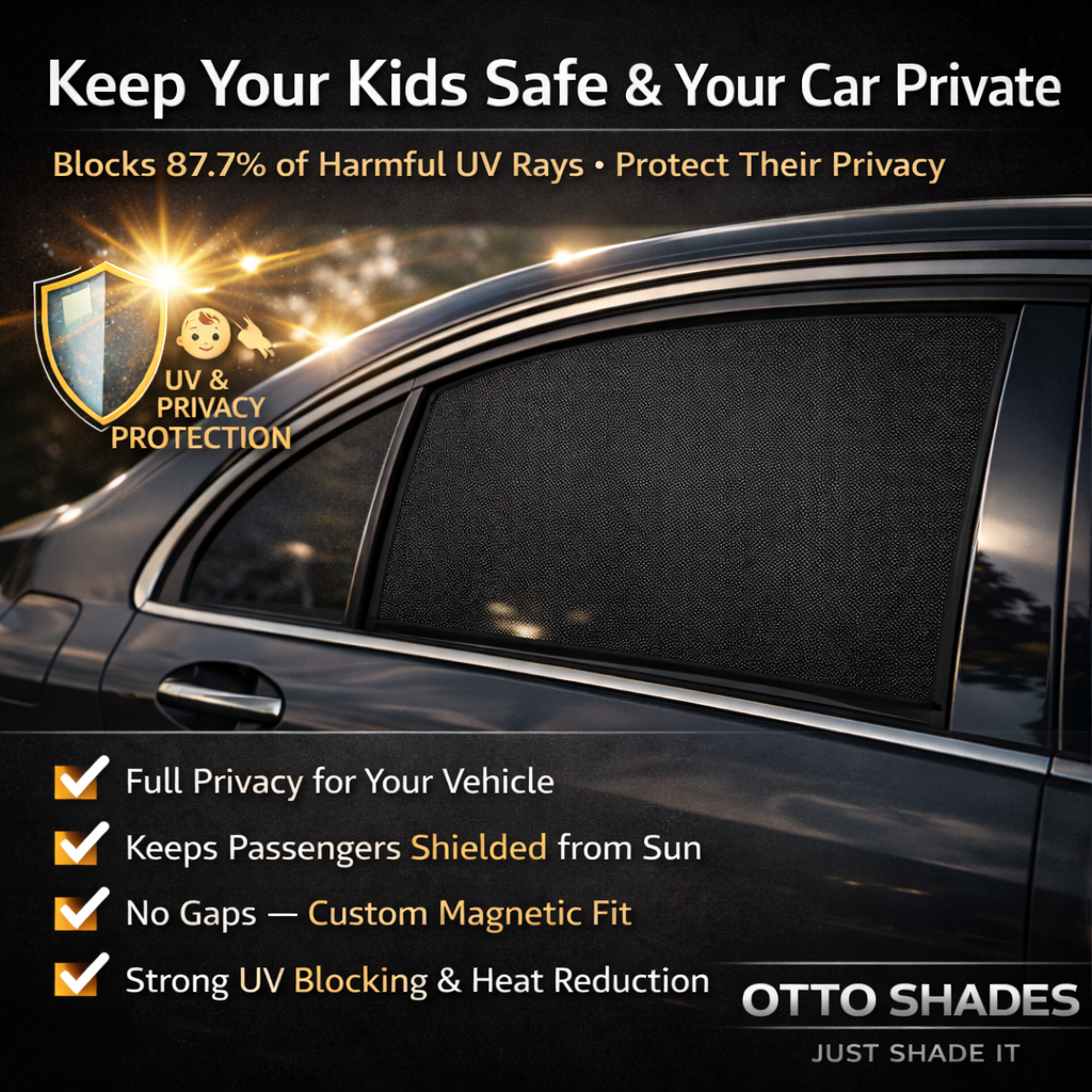 OTTO Shades Custom Magnetic Mesh Sunshade for Mazda CX-3 2015-2026, Side, Rear & Port Windows Sun Blind for Baby Protection