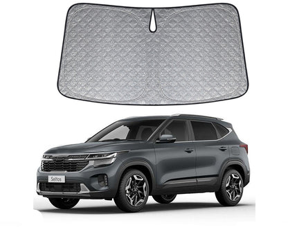 OTTO SHADES Premium WindScreen Sunshade for Kia Seltos 2019-2026 Thick 6-Layers Foldable Front Window Sunshade UV Protection Heat Shield Cover