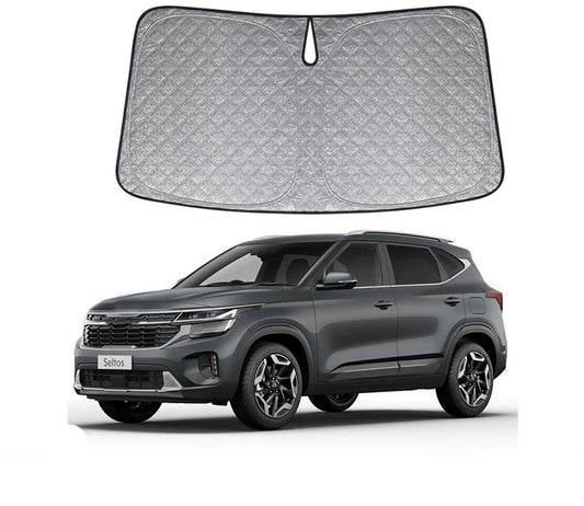 OTTO SHADES Premium WindScreen Sunshade for Kia Seltos 2019-2025 Thick 6-Layers Foldable Front Window Sunshade UV Protection Heat Shield Cover