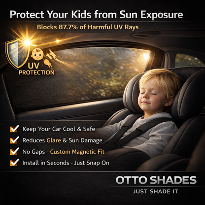 OTTO Shades Custom Magnetic Mesh Sunshade for Mazda CX-3 2015-2026, Side, Rear & Port Windows Sun Blind for Baby Protection