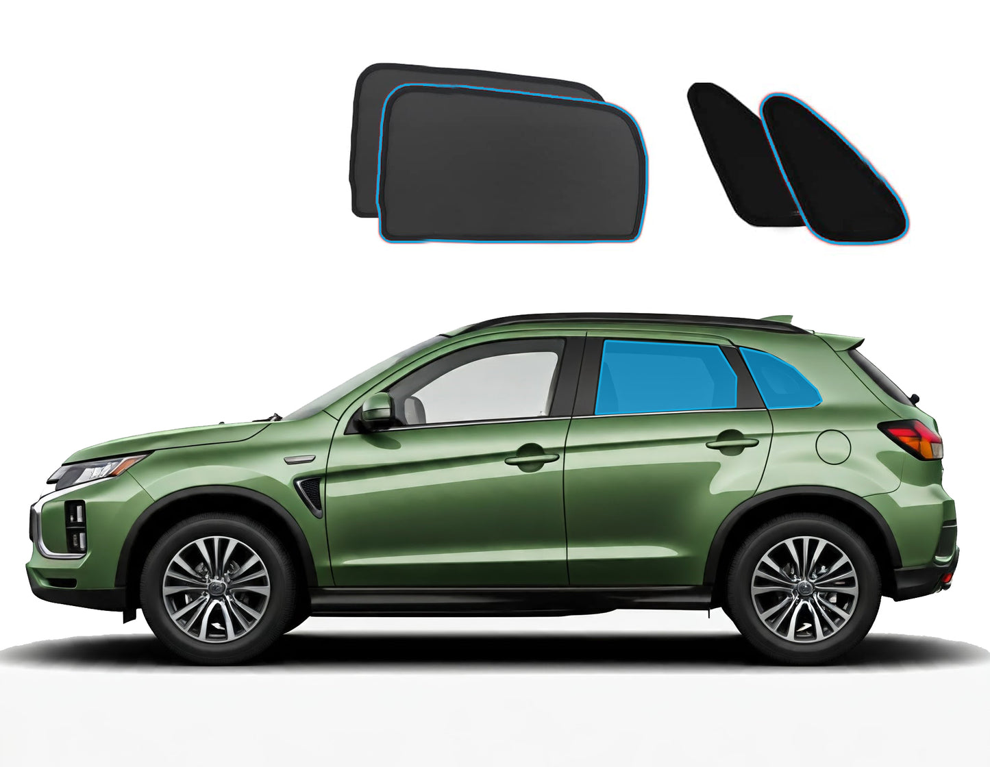 OTTO SHADES Custom Magnetic Mesh Sunshade for Mitsubishi ASX 2010-2025, Side, Rear & Port Windows Sun Blind for Baby Protection