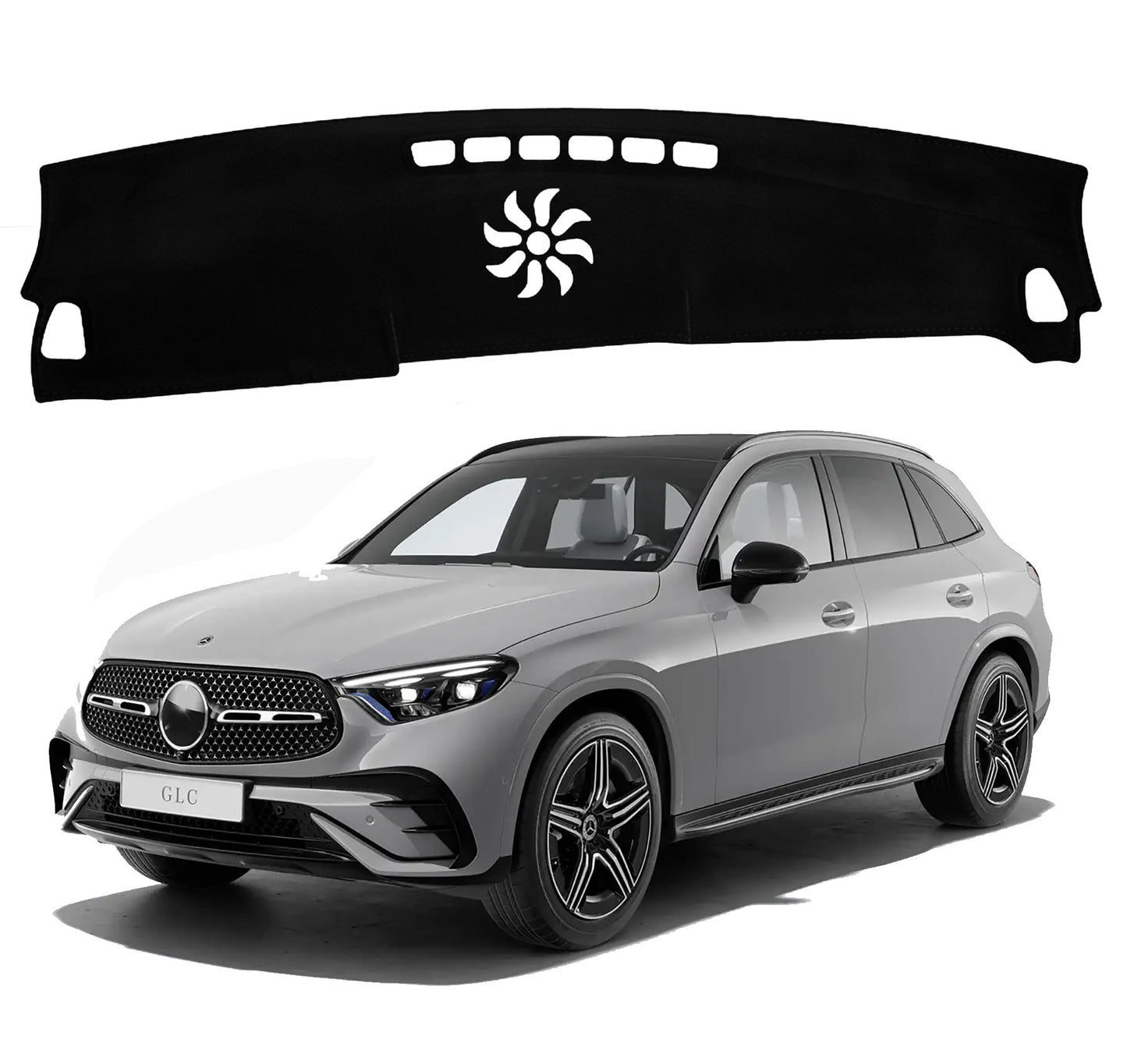 Dash Mat for Mercedes-Benz GLC 2023-2026 Luxury Suede Non-Slip Dashboard Cover