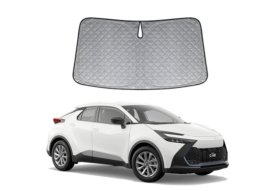 Patented Thick Windscreen Sunshade for Toyota C-HR CHR 2016-2026, 6-Layer Custom Fit, Maximum UV Protection & Heat Shield