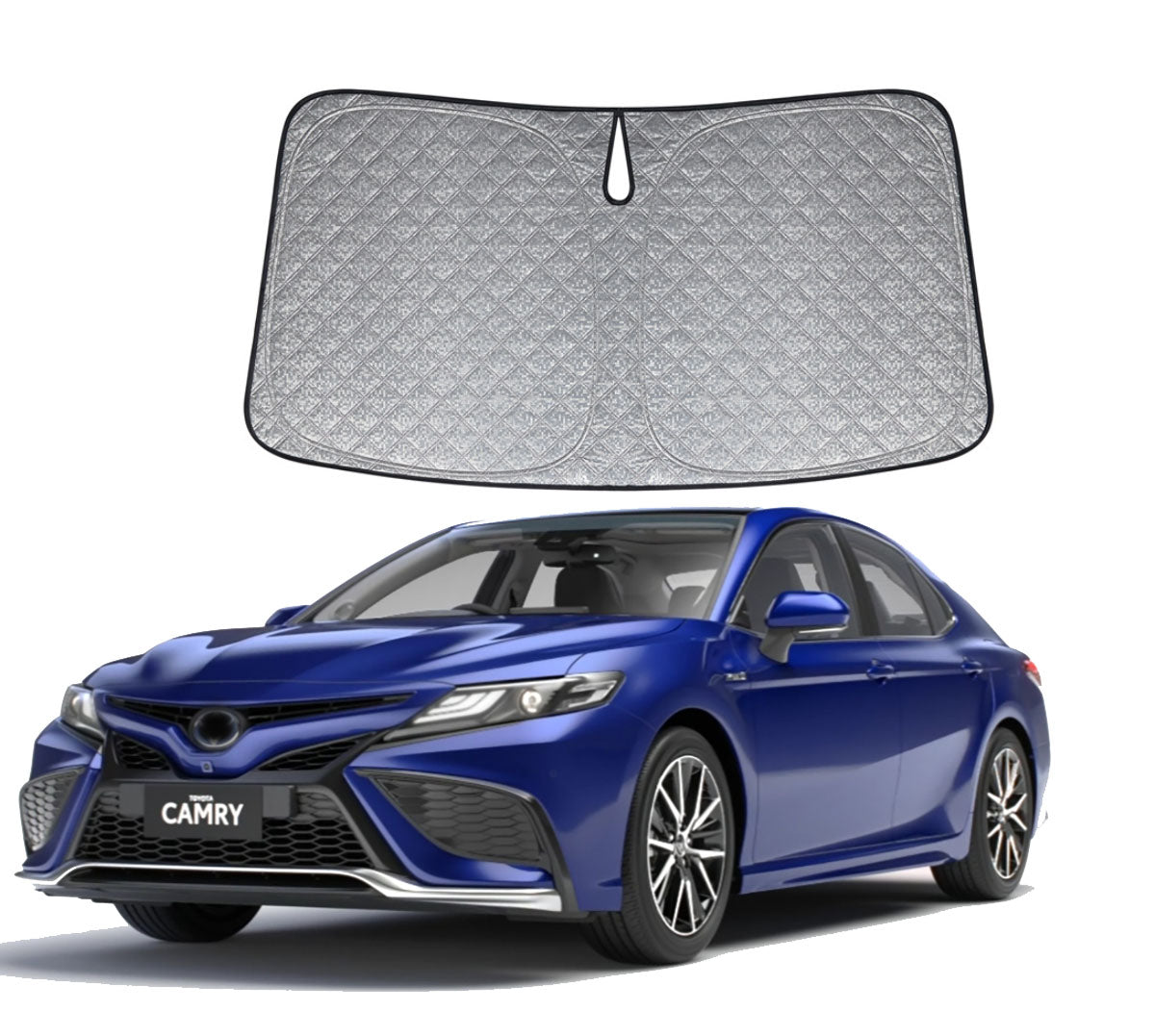 OTTO SHADES Premium WindScreen Sunshade for Toyota Camry 2018-2024 Thick 6-Layers Foldable Front Window Sunshade UV Protection Heat Shield Cover