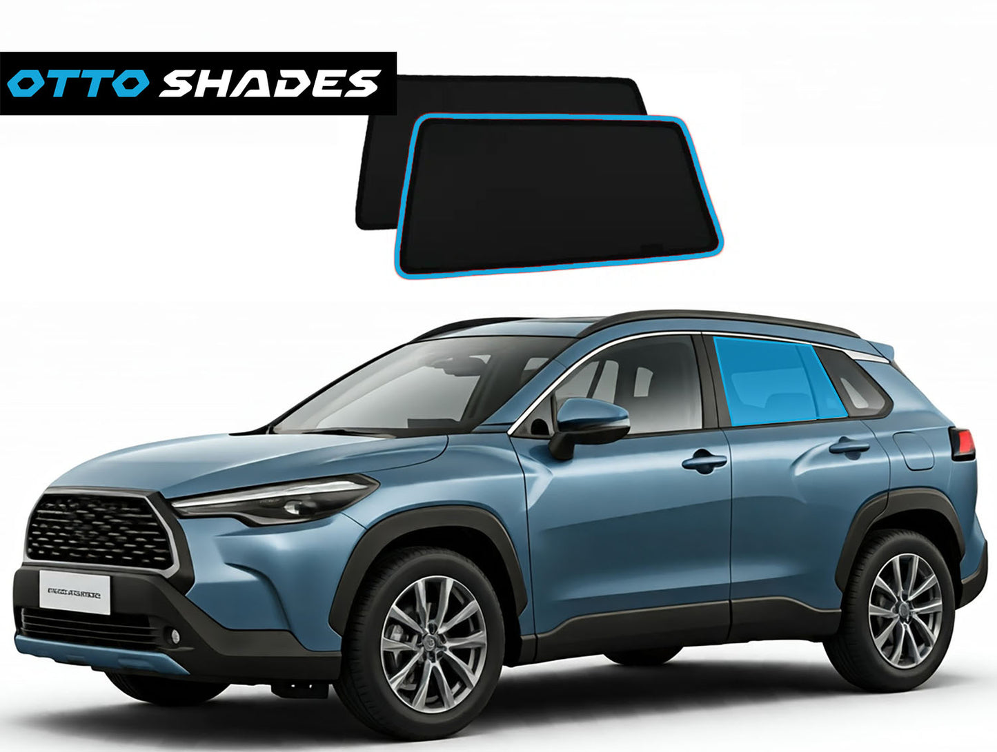 OTTO Shades Custom Magnetic Mesh Sunshade for Toyota Corolla Cross 2021-2025, Side, Rear & Port Windows Sun Blind for Baby Protection