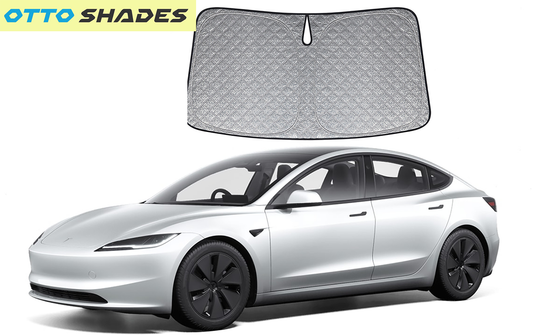 6-Layer Windscreen Sun Shade for Tesla Model 3 2017-2025 | Custom-Fit, Foldable, UV & Heat Shield OTTO SHADES