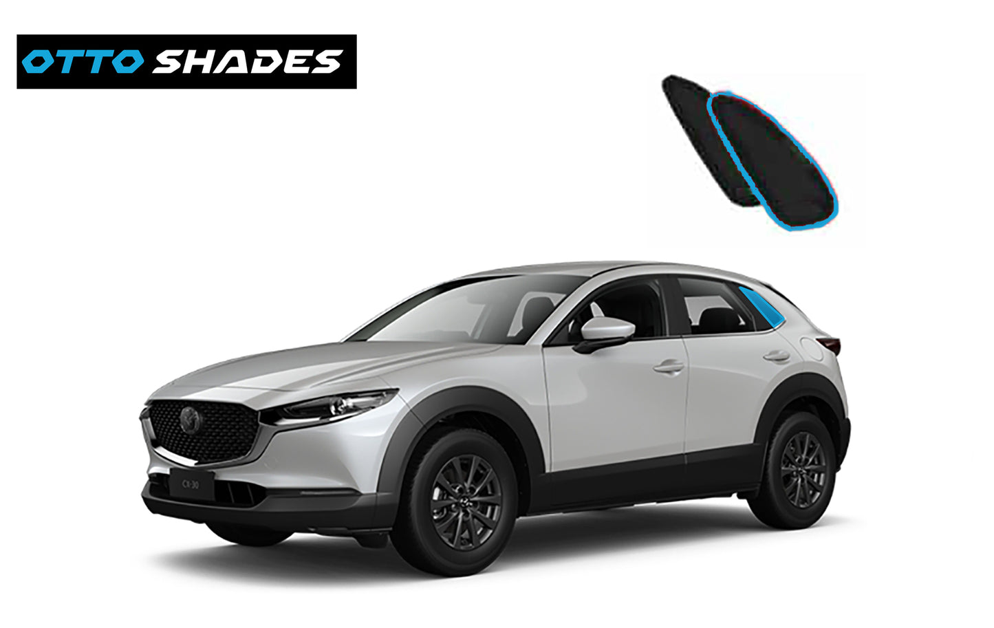 OTTO SHADES Custom Magnetic Mesh Sunshade for Mazda CX-30 2019-2025, Side, Rear & Port Windows Sun Blind for Baby Protection