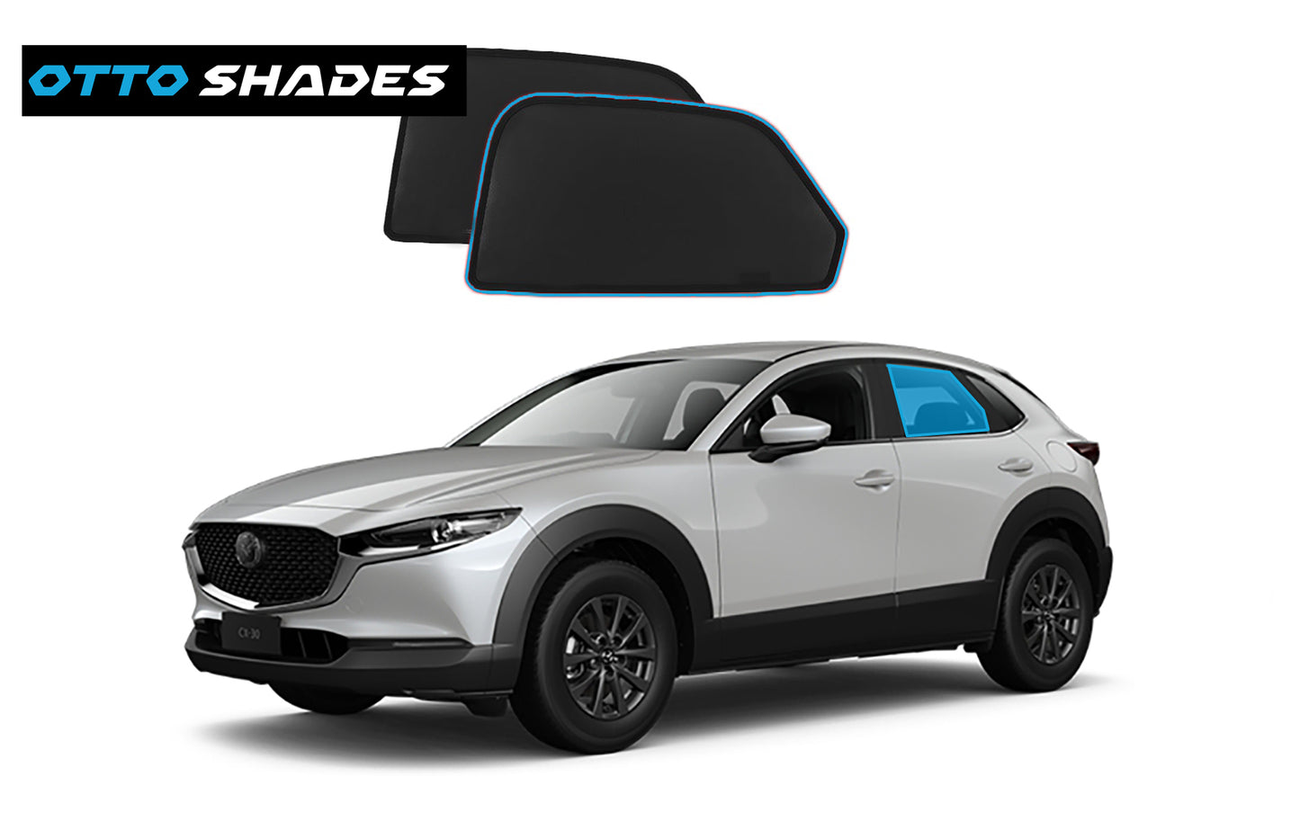 OTTO SHADES Custom Magnetic Mesh Sunshade for Mazda CX-30 2019-2025, Side, Rear & Port Windows Sun Blind for Baby Protection