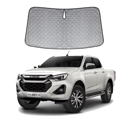 OTTO SHADES Premium WindScreen Sunshade for Isuzu D-Max DMax 2020-2026 Thick 6-Layers Foldable Front Window Sunshade UV Protection Heat Shield