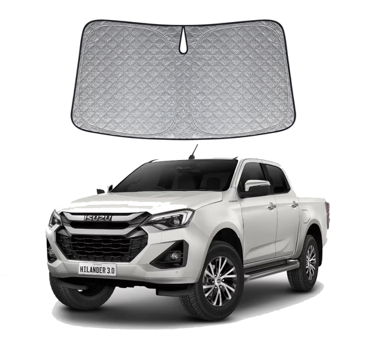 OTTO SHADES Premium WindScreen Sunshade for Isuzu D-Max DMax 2020-2025 Thick 6-Layers Foldable Front Window Sunshade UV Protection Heat Shield Cover