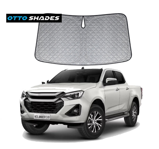 OTTO SHADES Premium WindScreen Sunshade for Isuzu D-Max DMax 2020-2025 Thick 6-Layers Foldable Front Window Sunshade UV Protection Heat Shield Cover