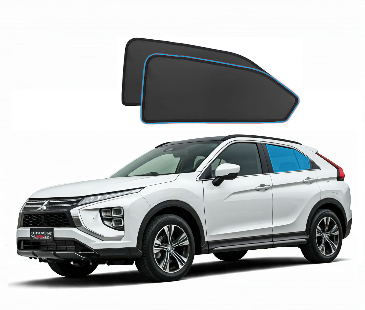 OTTO Shades Custom Magnetic Mesh Sunshade for Mitsubishi Eclipse Cross 2017-2025, Side, Rear & Port Windows Sun Blind for Baby Protection