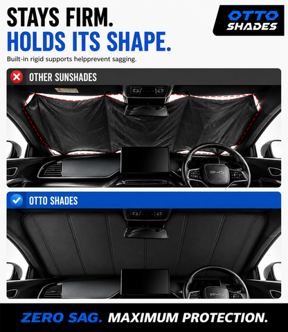 Thick Full-Coverage Custom SunShade with Rigid Support for Ford Everest 20-26