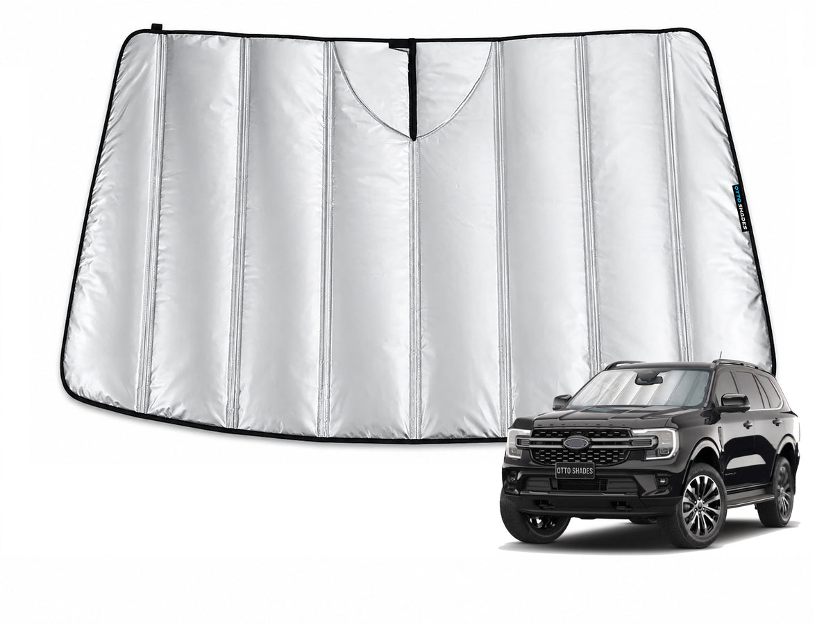 Thick Full-Coverage Custom SunShade with Rigid Support for Ford Everest 20-26
