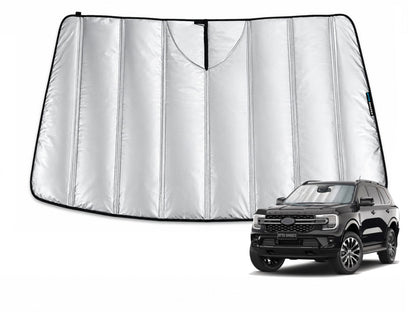 Thick Full-Coverage Custom SunShade with Rigid Support for Ford Everest 20-26