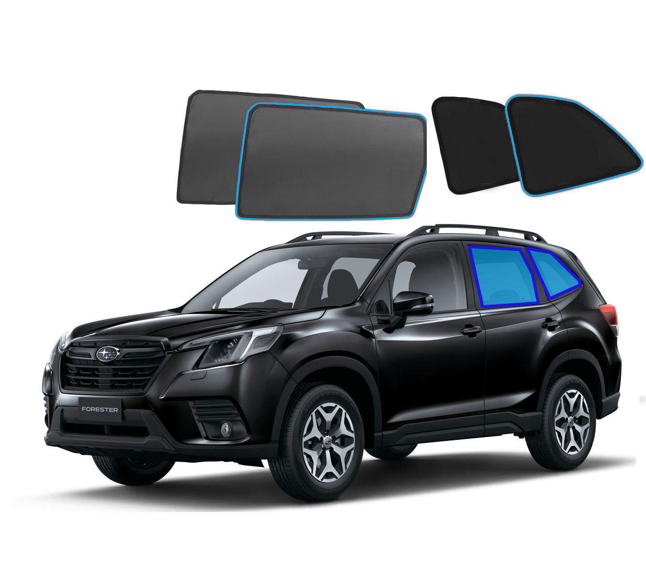 OTTO SHADES Custom Magnetic Mesh Sunshade for Subaru Forester 2019-2025, Side Windows Sun Blind for Baby Protection, UV/Heat Reduction,Privacy Shield