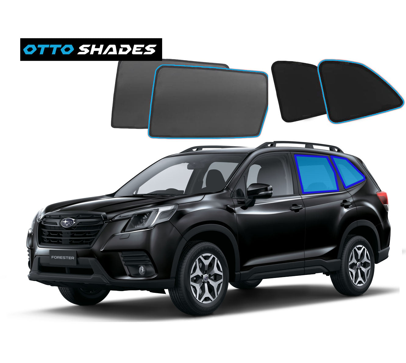 OTTO SHADES Custom Magnetic Mesh Sunshade for Subaru Forester 2019-2025, Side Windows Sun Blind for Baby Protection, UV/Heat Reduction,Privacy Shield