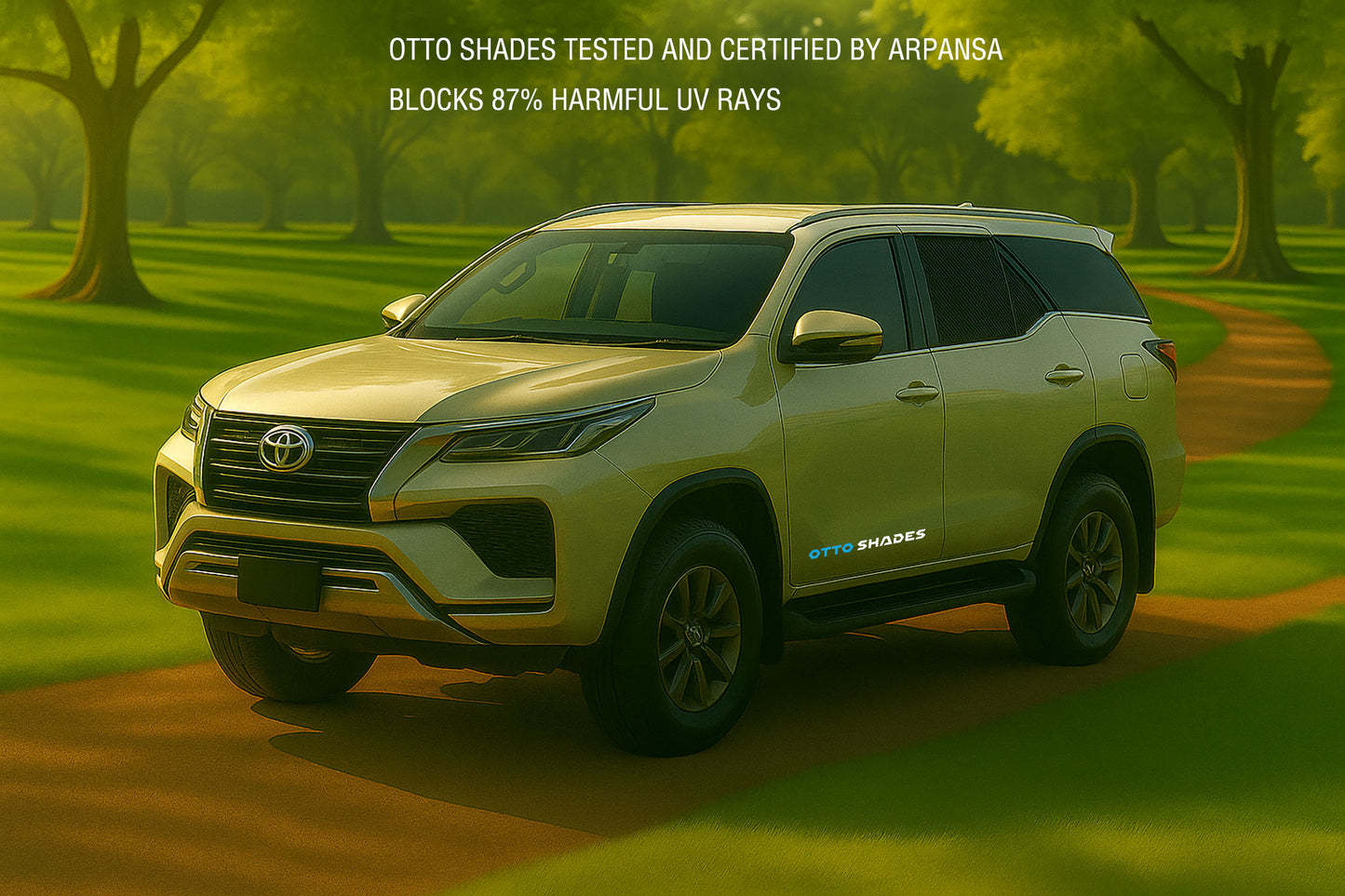 OTTO SHADES Custom Magnetic Mesh Sunshade for Toyota Fortuner 2015-2025, Side, Rear & Port Windows Sun Blind for Baby Protection