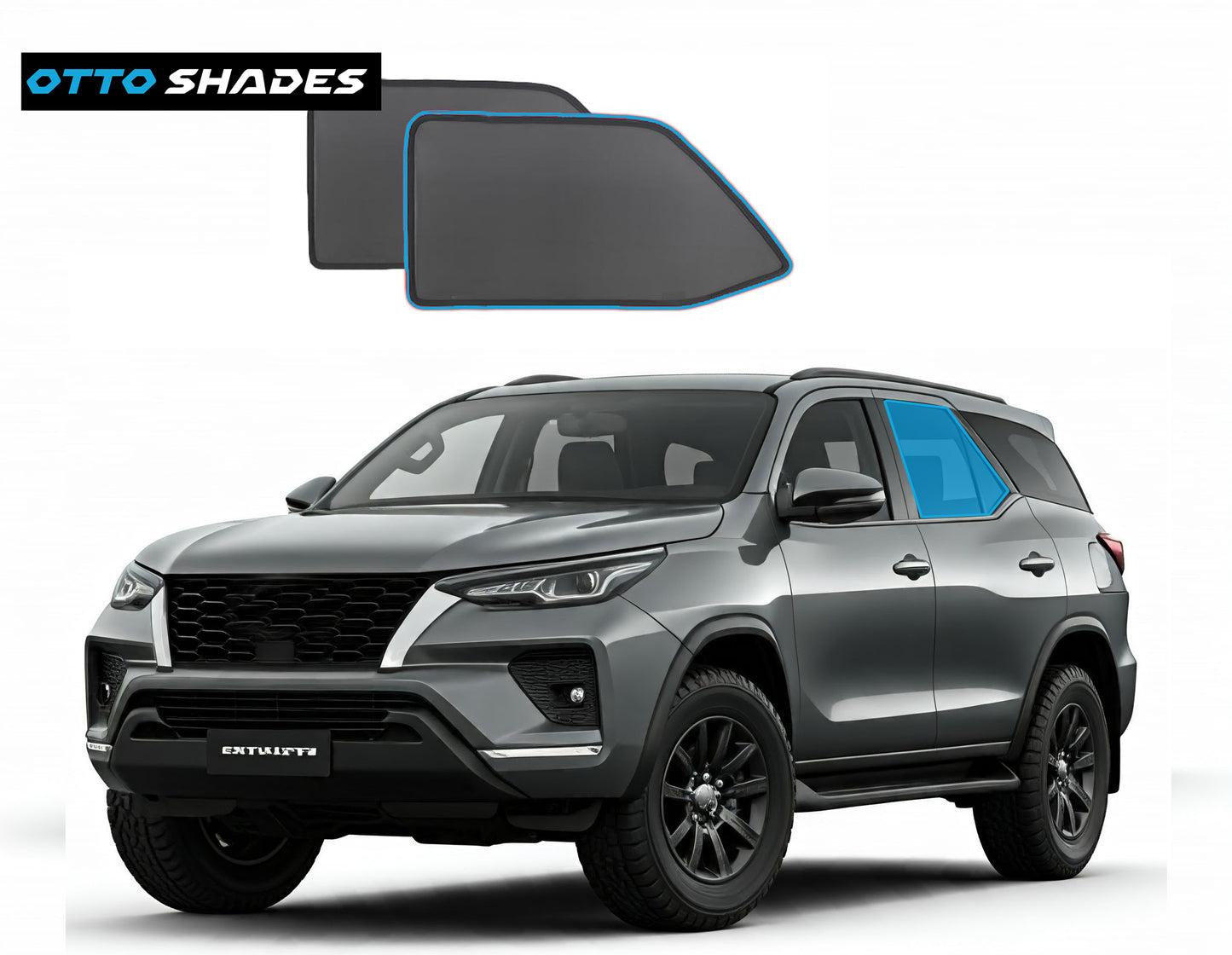 OTTO SHADES Custom Magnetic Mesh Sunshade for Toyota Fortuner 2015-2025, Side, Rear & Port Windows Sun Blind for Baby Protection