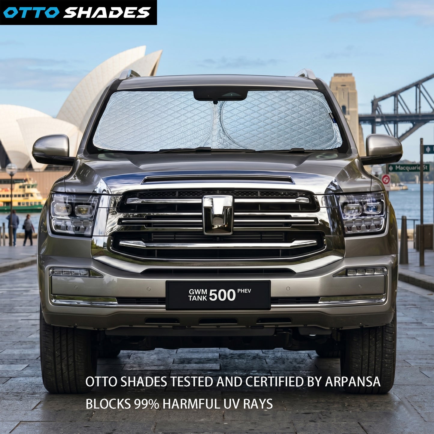 OTTO Shades 6 Layers Thick WindScreen Sunshade for GWM Tank 500 2024-Current Premium UV Protection