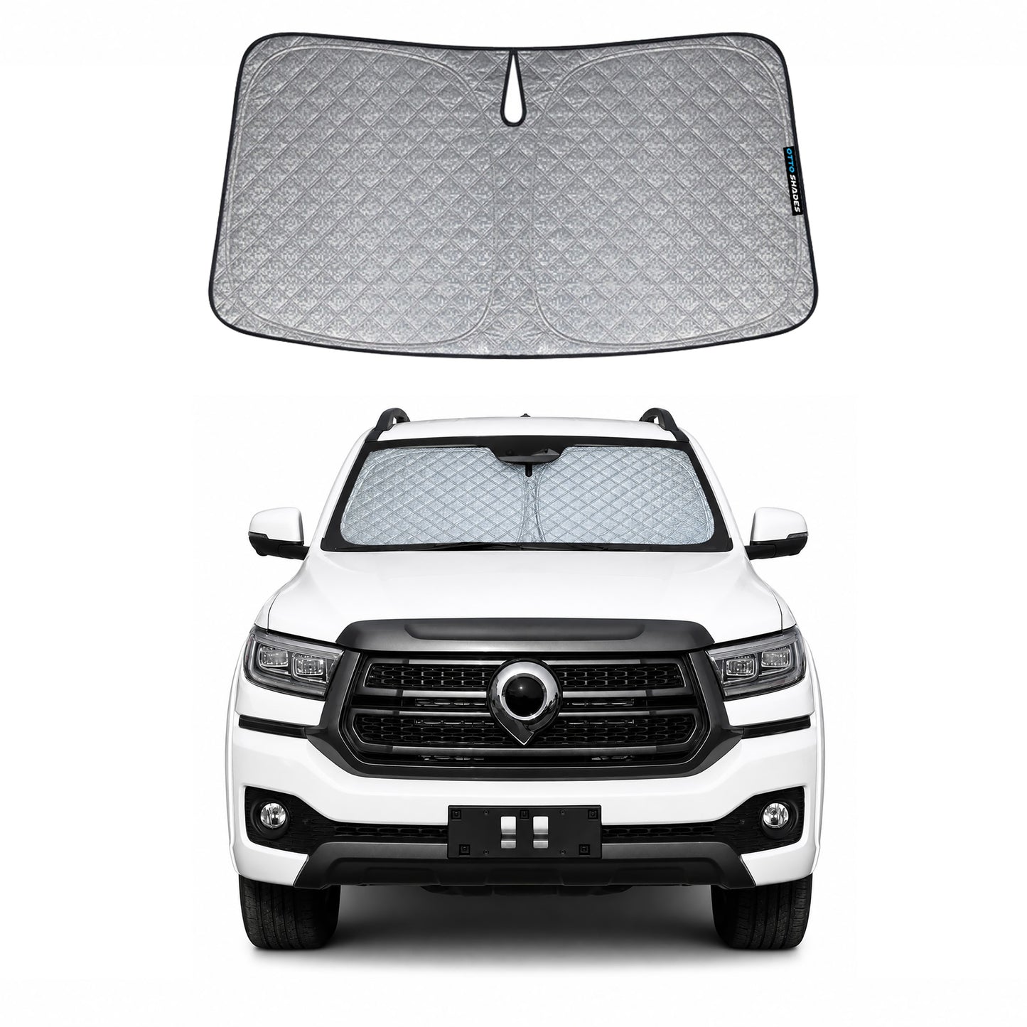 OTTO SHADES Patented Thick Windscreen Sunshade for GWM Cannon Ute 2021-2026, 6-Layer Custom Fit