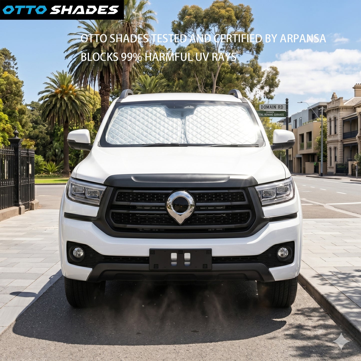 OTTO SHADES Patented Thick Windscreen Sunshade for GWM Cannon Ute 2021-2026, 6-Layer Custom Fit