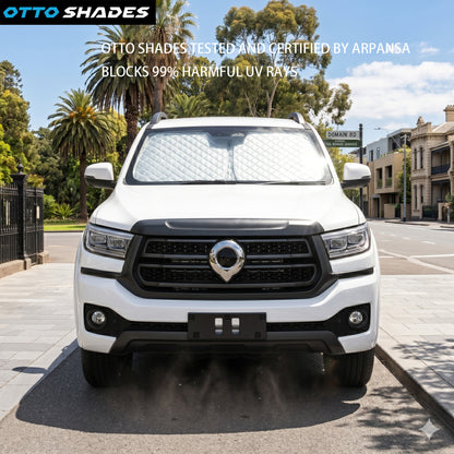 OTTO SHADES Patented Thick Windscreen Sunshade for GWM Cannon Ute 2021-2026, 6-Layer Custom Fit
