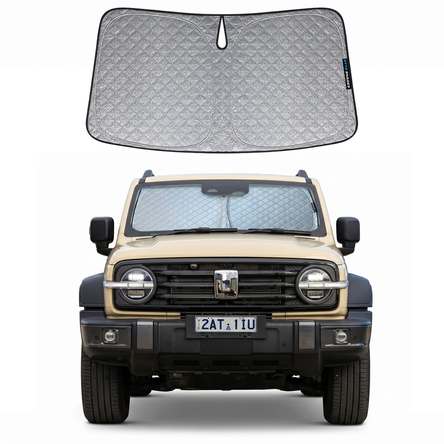 Thick WindScreen Sunshade for GWM Tank 300 2023-2026 Premium 6 Layers UV Protection Foldable Windshield