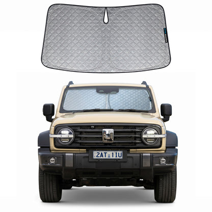 Thick WindScreen Sunshade for GWM Tank 300 2023-2026 Premium 6 Layers UV Protection Foldable Windshield