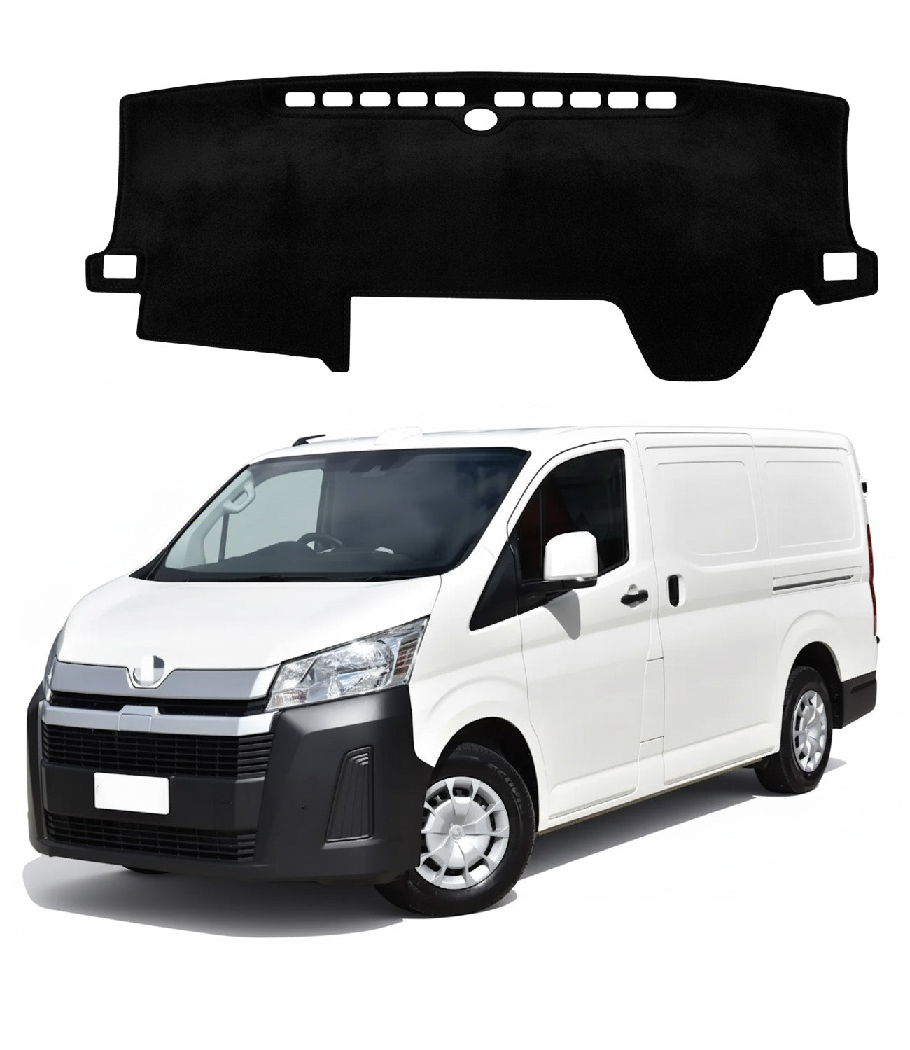 Dashboard Cover for Toyota Hiace 300 2019-2026 – Custom Fit Suede Dash Mat, Non-Slip