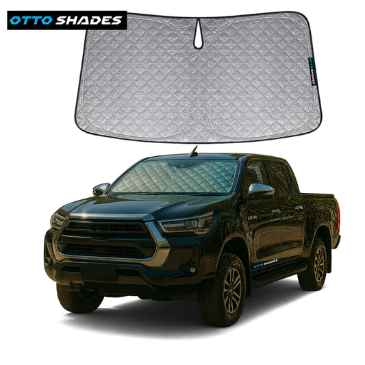 6-Layer Windscreen Sun Shade for Toyota Hilux 2015-2025 | Custom-Fit, Foldable, UV & Heat Shield OTTO SHADES