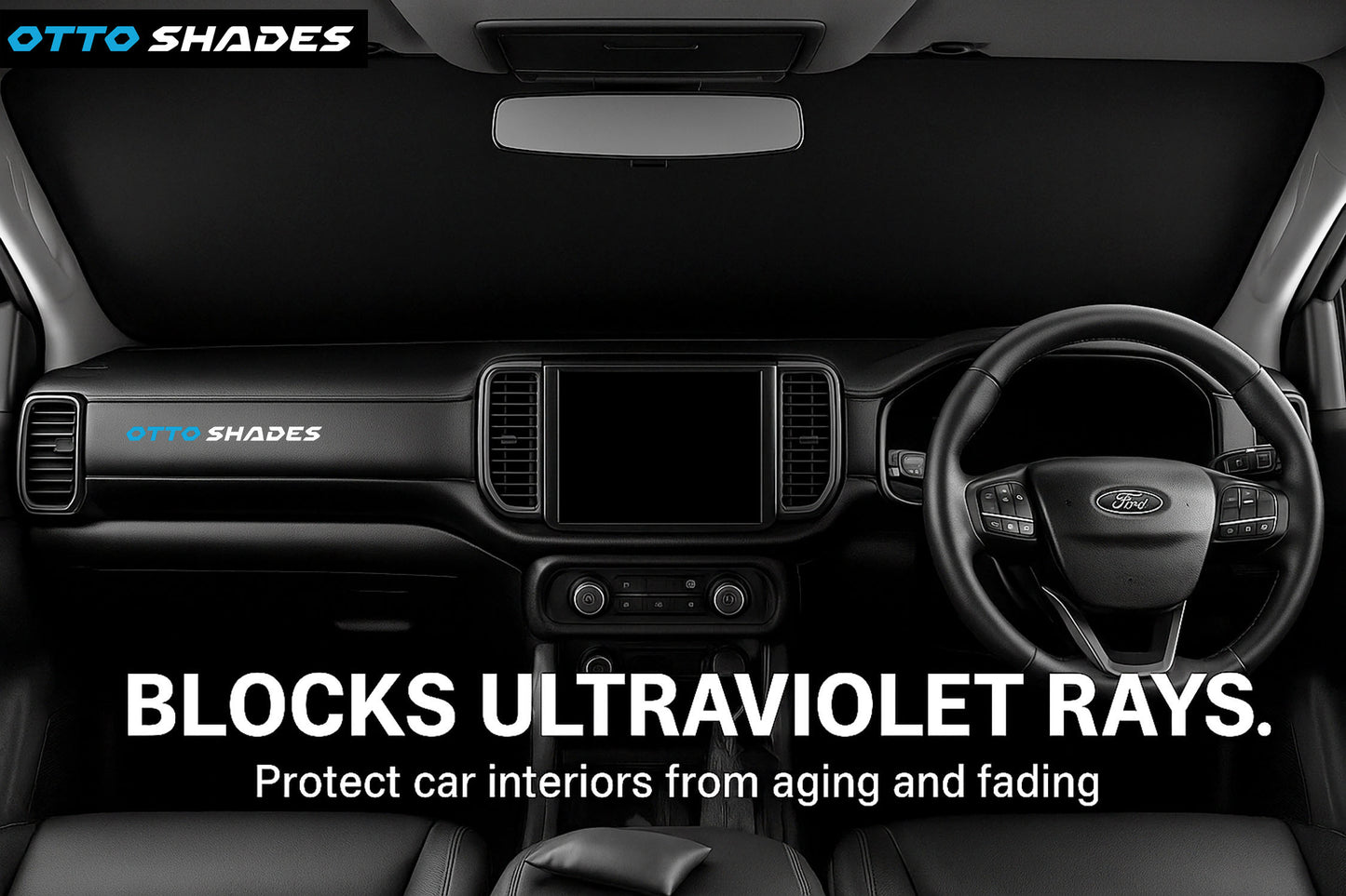 OTTO SHADES Patented Thick Windscreen Sunshade for GWM Cannon Ute 2021-2026, 6-Layer Custom Fit