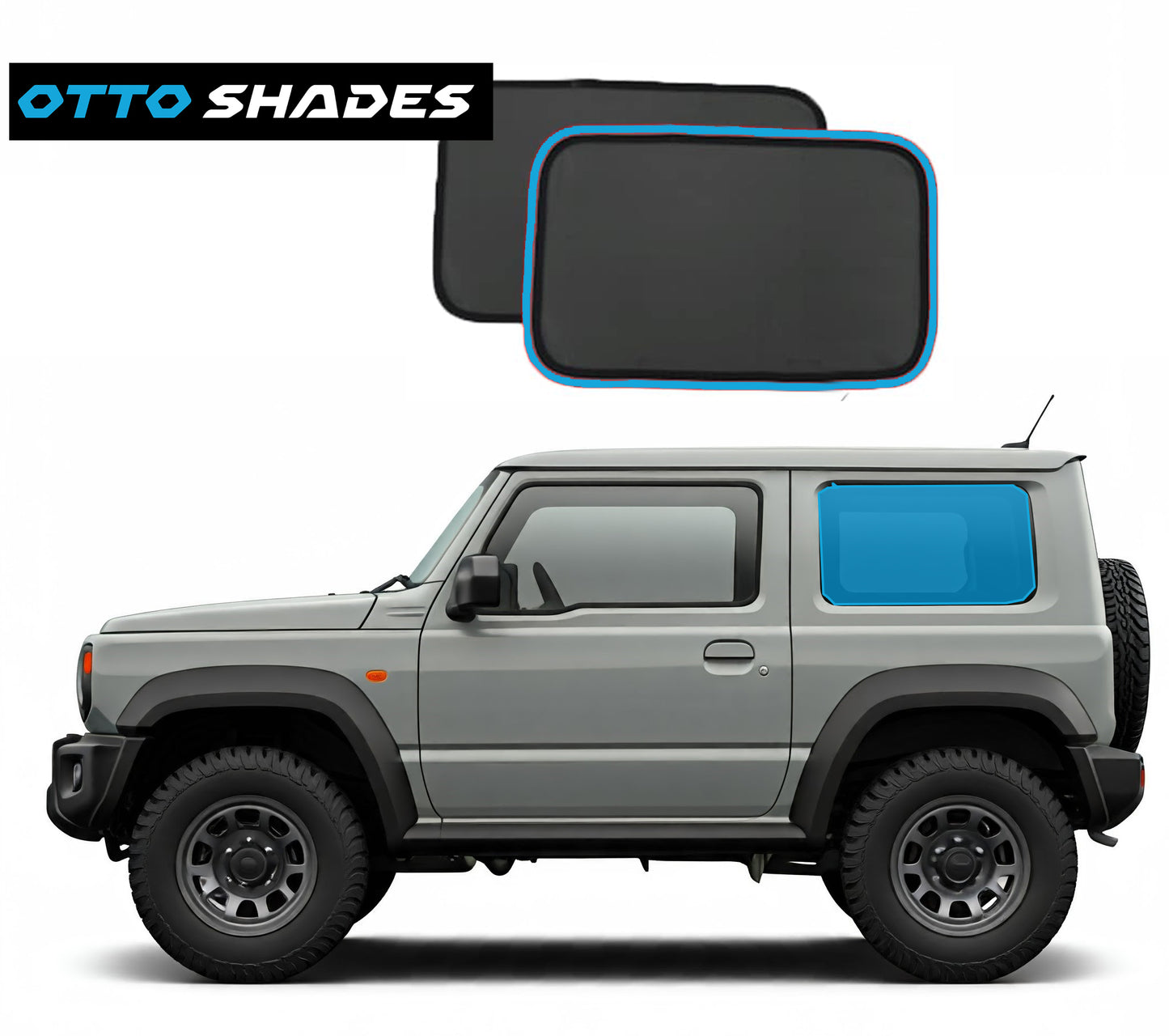 OTTO Shades Custom Magnetic Mesh Sunshade for Suzuki Jimny 2018-2025, Side, Rear Windows Sun Blind for Baby Protection