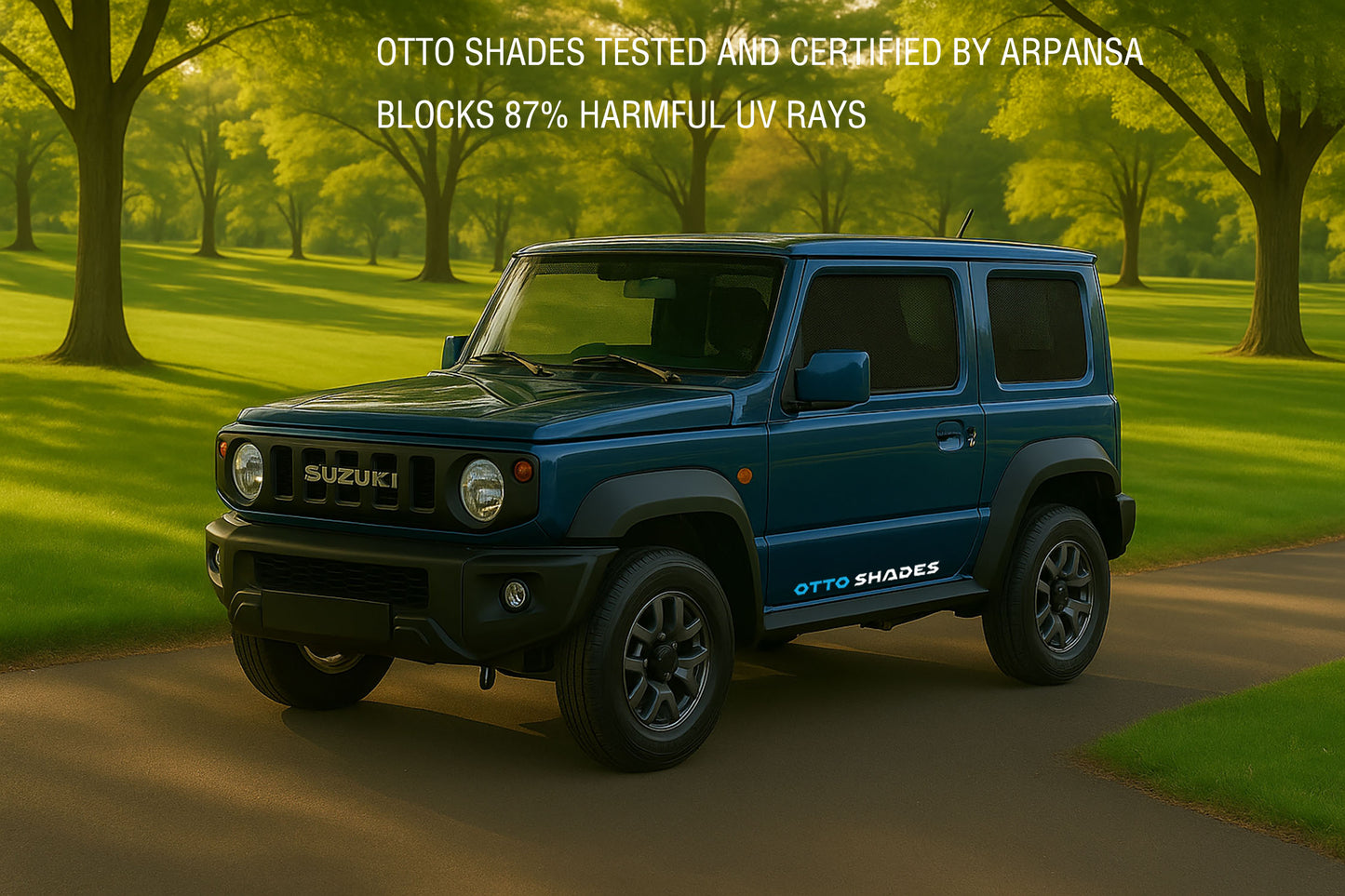 OTTO Shades Custom Magnetic Mesh Sunshade for Suzuki Jimny 2018-2025, Side, Rear Windows Sun Blind for Baby Protection