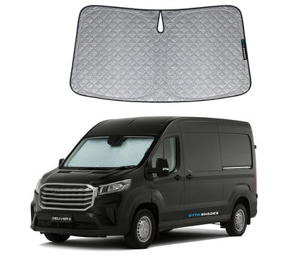 OTTO SHADES Patented Thick Windscreen Sunshade for LDV Deliver 9 2018-2026, 6-Layer Custom Fit, Maximum UV Protection