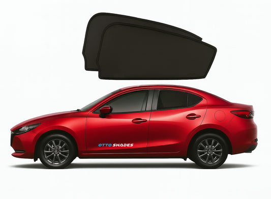 OTTO Shades Custom Mesh Sunshade for Mazda 2 2014-2025, Rear Side Windows Sun Blind for Baby Protection, UV/Heat Reduction,Privacy Shield