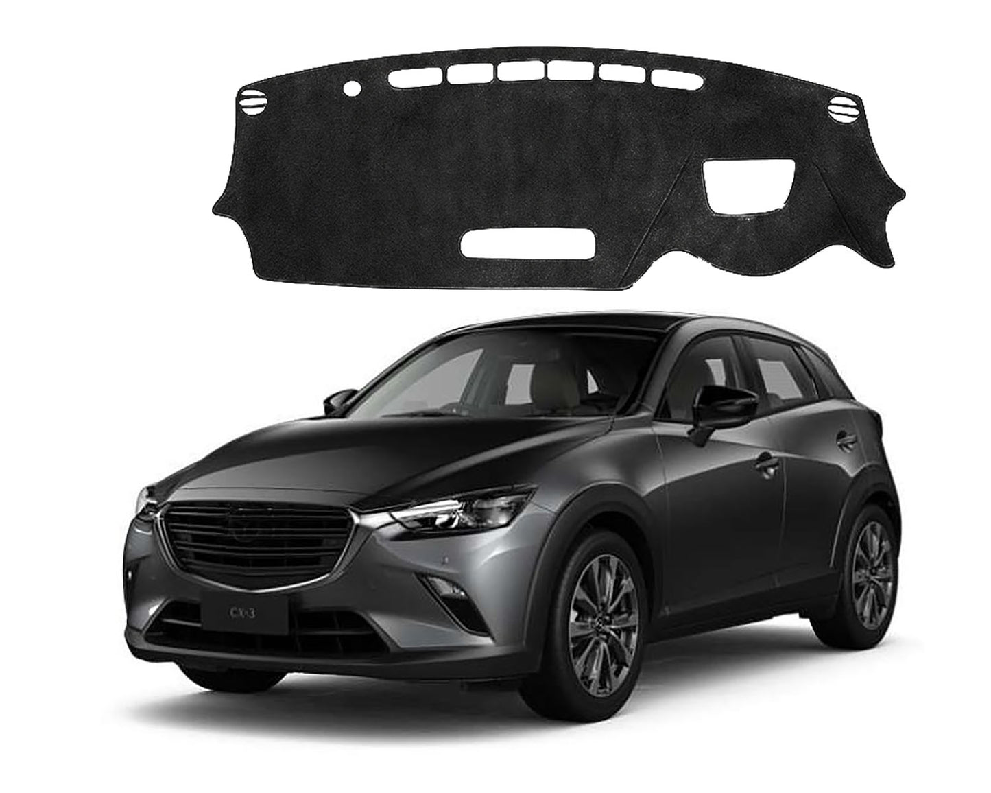 Dash Mat for Mazda CX-3 CX3 2015-2026 Luxury Suede Non-Slip Dashboard Cover