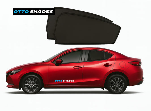 OTTO Shades Custom Mesh Sunshade for Mazda 2 2014-2025, Rear Side Windows Sun Blind for Baby Protection, UV/Heat Reduction,Privacy Shield