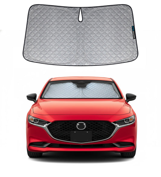 OTTO SHADES Premium WindScreen Sunshade for Mazda Mazda3 2019-2026 Thick 6-Layers Foldable Front Window Sunshade UV Protection Heat Shield Cover