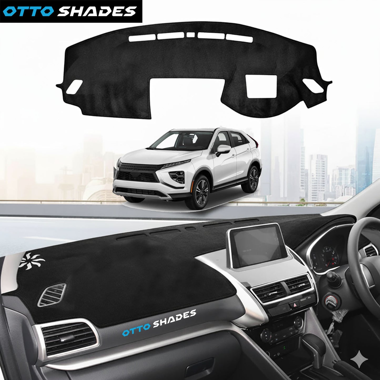 Dash Mat for Mitsubishi Eclipse Cross 2021-2026 Luxury Suede Non-Slip Dashboard Cover