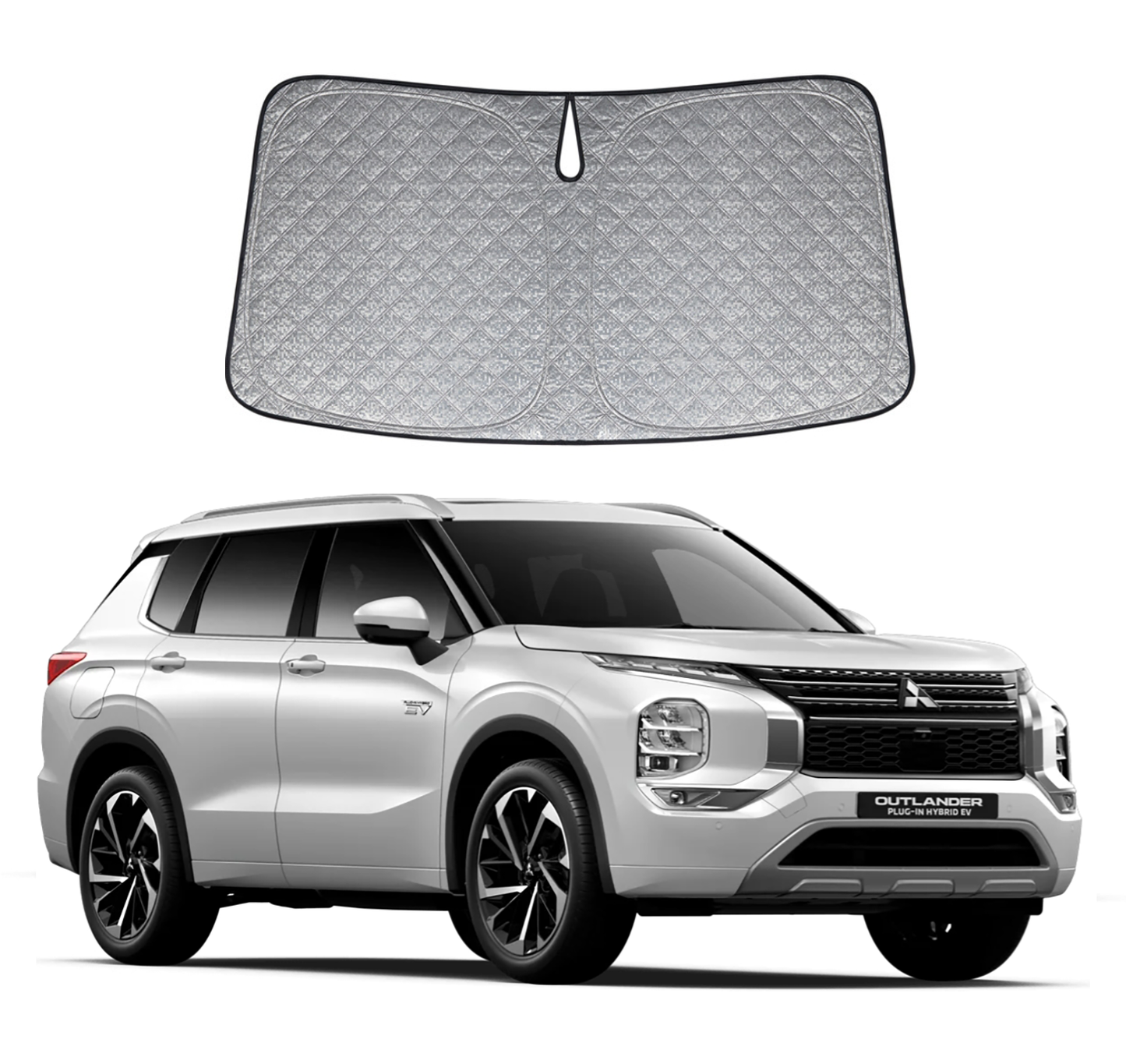 OTTO SHADES Premium WindScreen Sunshade for Mitsubishi Outlander 2021-2025 Thick 6 Layers UV Protection Foldable Windshield Sun Visor Heat Shield Cover Make Car Cooler