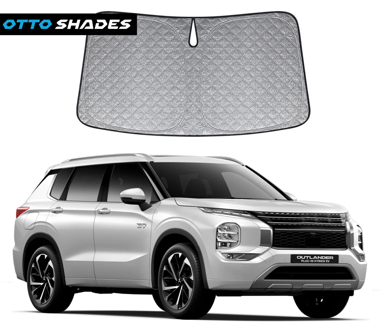 OTTO SHADES Premium WindScreen Sunshade for Mitsubishi Outlander 2021-2025 Thick 6 Layers UV Protection Foldable Windshield Sun Visor Heat Shield Cover Make Car Cooler