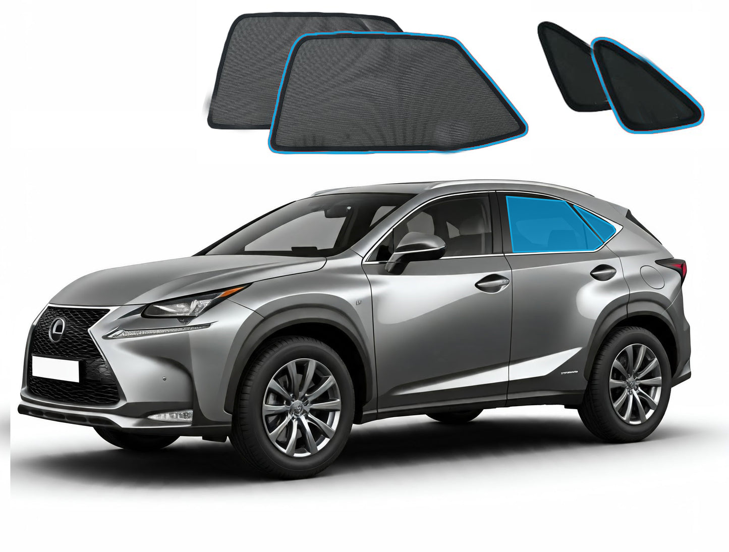 OTTO Shades Custom Magnetic Mesh Sunshade for Lexus NX 2022-2025, Side, Rear & Port Windows Sun Blind for Baby Protection