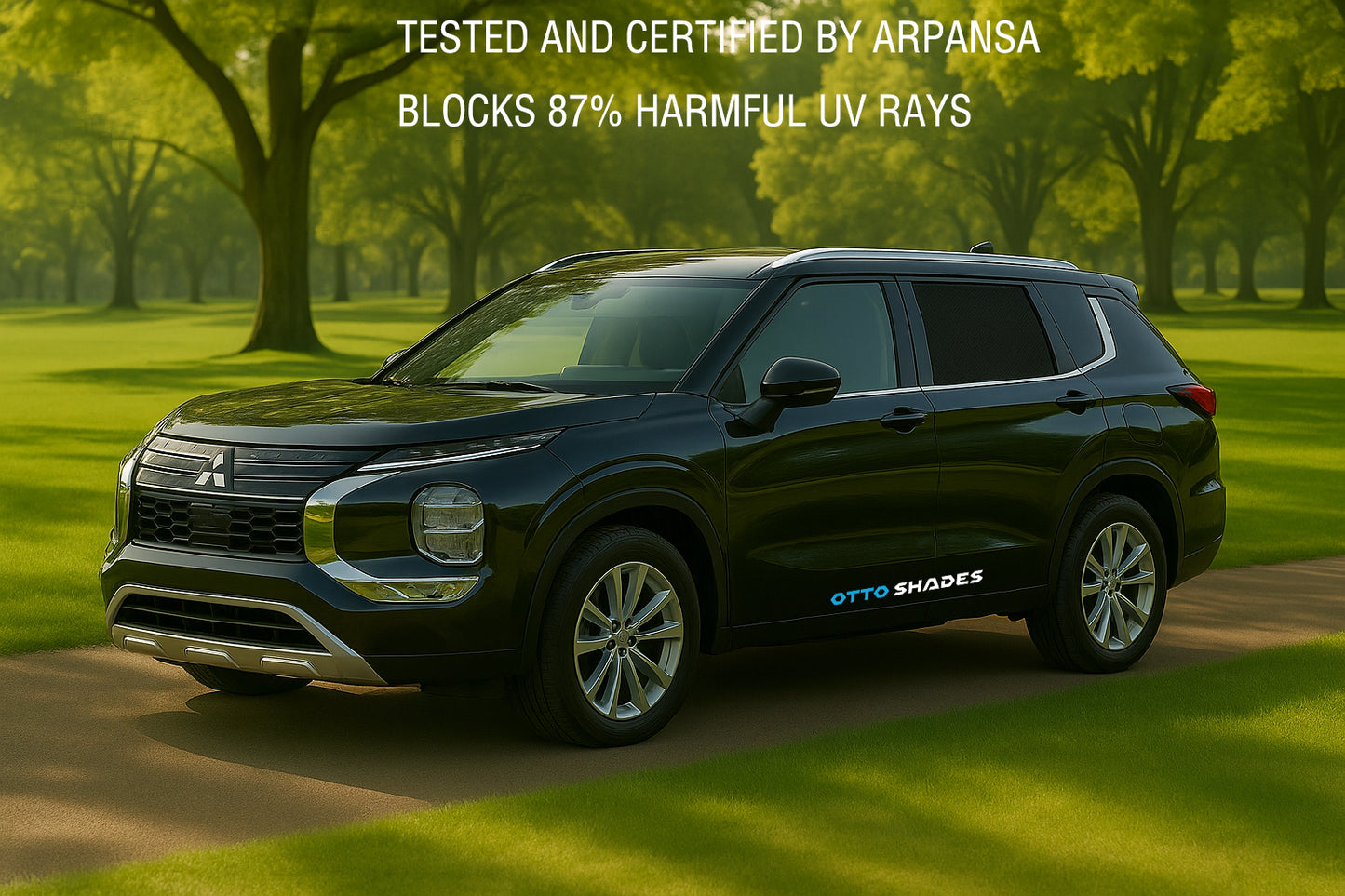 OTTO SHADES Custom Magnetic Mesh Sunshade for Mitsubishi Outlander 2021-25, Side Windows Sun Blind for Baby Protection